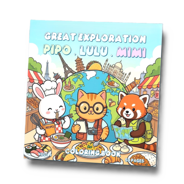 Pipo Lulu & Mimi Great Exploration Coloring Book VOL 4