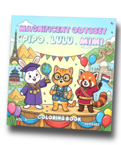 Pipo Lulu & Mimi Magnificent Odyssey Coloring Book VOL 6