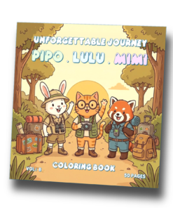 Pipo Lulu & Mimi Unforgettable Journey Coloring Book VOL 8