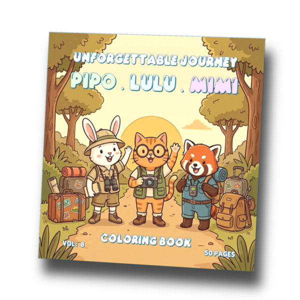 Pipo Lulu & Mimi Unforgettable Journey Coloring Book VOL 8