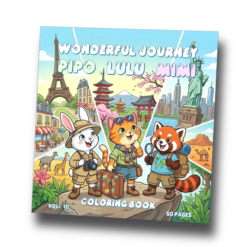 Pipo Lulu & Mimi Wonderful Journey Coloring Book VOL 10