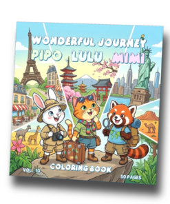 Pipo Lulu & Mimi Wonderful Journey Coloring Book VOL 10