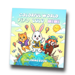 Pipo Lulu and Mimi Colorful World Coloring Book VOL 7