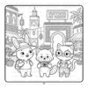 Pipo Lulu and Mimi Great Journey Coloring Book VOL 2 – 50 Pages - Image 5