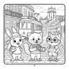 Pipo Lulu and Mimi Great Journey Coloring Book VOL 2 – 50 Pages - Image 4