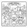 Pipo Lulu and Mimi Great Journey Coloring Book VOL 2 – 50 Pages - Image 3