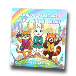 Pipo Lulu and Mimi World Adventures Coloring Book VOL 3