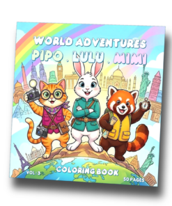 Pipo Lulu and Mimi World Adventures Coloring Book VOL 3