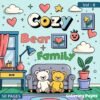 The Cozy Bear Family Coloring