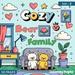The Cozy Bear Family Coloring