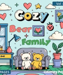 The Cozy Bear Family Coloring