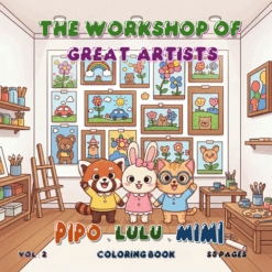 Alternative view of The Workshop of Great Artists with Pipo Lulu and Mimi Coloring Book – VOL 2
