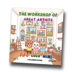 The Workshop of Great Artists with Pipo Lulu and Mimi Coloring Book – VOL 2