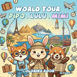 Alternative view of Pipo Lulu and Mimi World Tour Coloring book VOL 1 -  50 pages