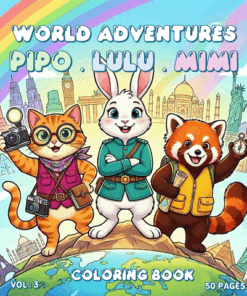 Pipo Lulu and Mimi World Adventures Coloring Book VOL 3