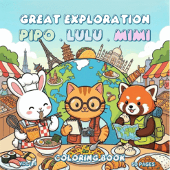 Pipo Lulu & Mimi Great Exploration Coloring Book VOL 4