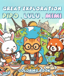 Pipo Lulu & Mimi Great Exploration Coloring Book VOL 4