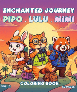 Pipo Lulu & Mimi Enchanted Journey Coloring Book VOL 5