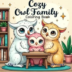 Coloring Pages Cozy Owl Family Vol. 4 50 Adorable Forest Scenes