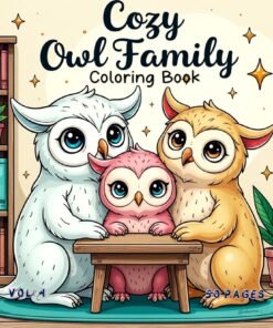 Coloring Pages Cozy Owl Family Vol. 4 50 Adorable Forest Scenes