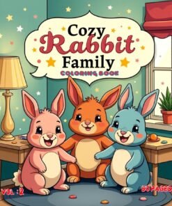 Coloring book Cozy Rabbit Family Vol. 2 Sweet Bunny Moments