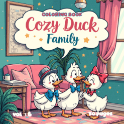 Cozy Coloring Book Duck Family Vol. 2 Pure Digital Serenity