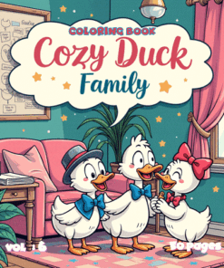 Cozy Coloring Book Duck Family Vol. 2 Pure Digital Serenity