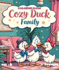 Cozy Coloring Book Duck Family Vol. 2: Pure Digital Serenity