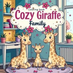 Cozy Coloring Book Giraffe Family Vol. 1 cozy coloring page