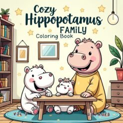 Cozy Coloring Book Hippopotamus Family Vol. 3 Digital Treasure