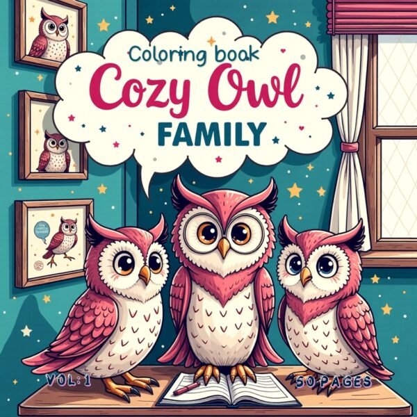 Cozy Coloring Book Owl Family Vol. 1: 50 Adorable Forest Pages