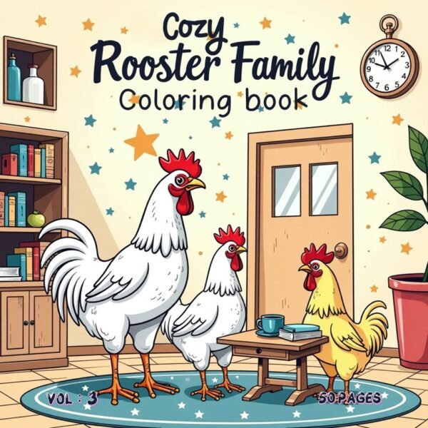 Cozy Coloring Pages Rooster Family Vol. 3 Is Here and Your Printer Is Ready