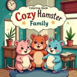 Cozy Hamster Family Coloring pages Vol. 6 Digital Art Pack