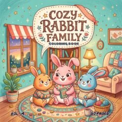 Cozy Rabbit Family Coloring pages Vol. 4 Best Bunny Art for You