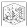 Coloring pages Cozy Rabbit Family Vol. 1: Adorable Bunny Art - Image 4