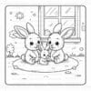 Cozy Rabbit Family Coloring pages Vol. 4: Best Bunny Art for You - Image 5