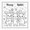 Rabbit Family Cozy Coloring pages Vol. 5: Sweetest Bunny Dreams - Image 5