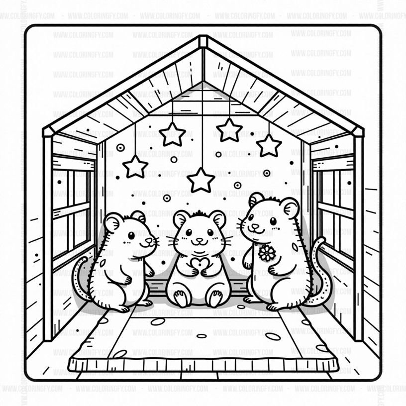 Cozy Coloring book Hamster Family Vol. 4: Tiny Digital Retreat – Image 3