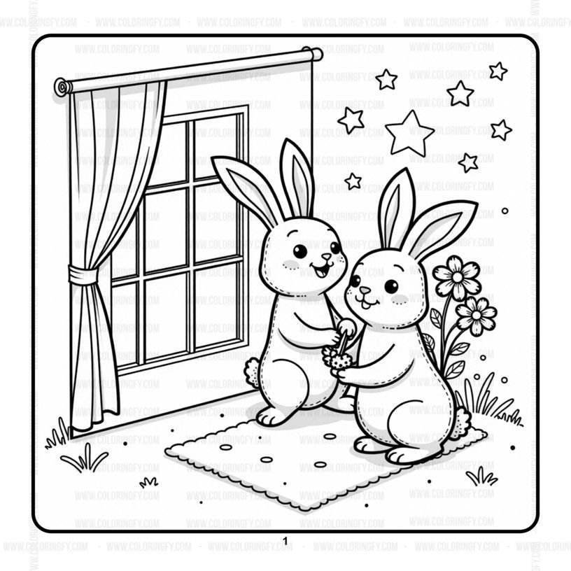 Coloring book Cozy Rabbit Family Vol. 2: Sweet Bunny Moments – Image 3