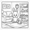 Rabbit Family Cozy Coloring pages Vol. 5: Sweetest Bunny Dreams - Image 3
