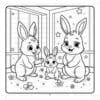 Coloring pages Cozy Rabbit Family Vol. 1: Adorable Bunny Art - Image 3