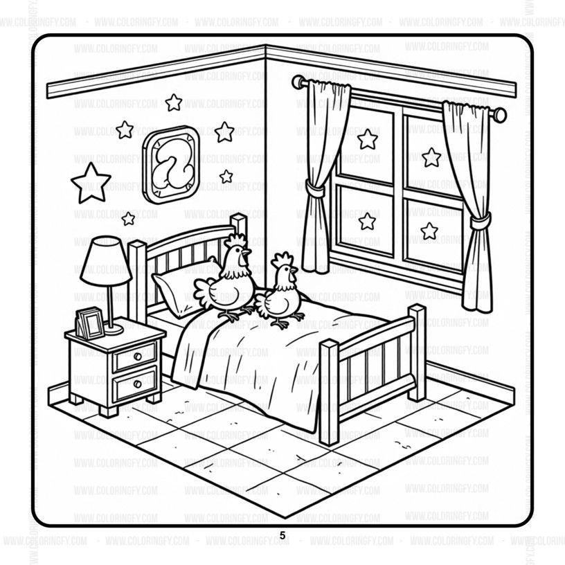 Rooster Family Cozy Coloring Book Vol. 1: Farmhouse Charm – Image 4