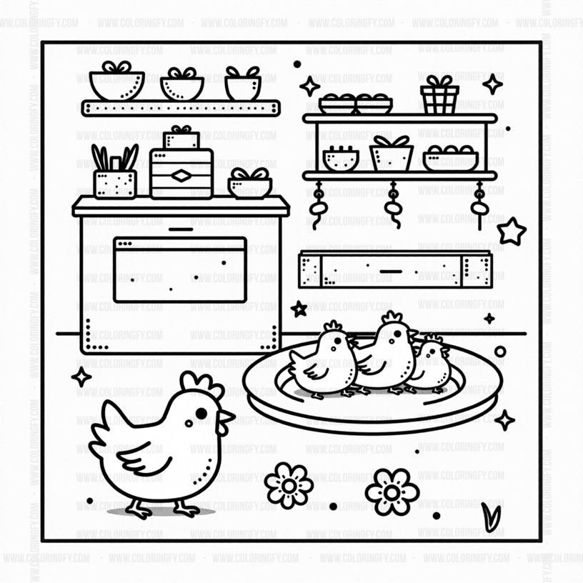 Coloring Pages Cozy Rooster Family Vol. 6 Has Arrived – Image 5
