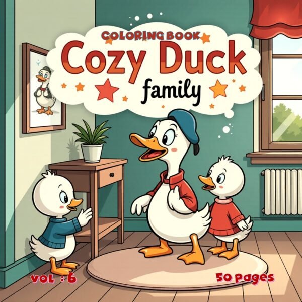 Duck Family cozy Coloring Book Vol. 1 Digital Pond Life Bliss