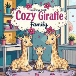 Alternative view of Cozy Coloring Book Giraffe Family Vol. 1 cozy coloring page