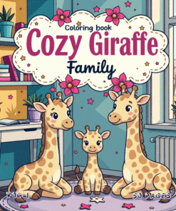 Alternative view of Cozy Coloring Book Giraffe Family Vol. 1 cozy coloring page