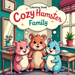 Hamster Family Cozy Coloring Book Vol. 1 Pocket-Sized Digital Joy
