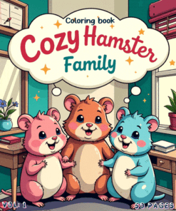 Hamster Family Cozy Coloring Book Vol. 1 Pocket-Sized Digital Joy