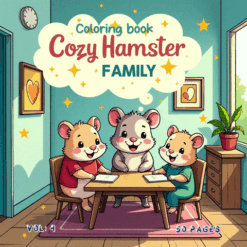 Cozy Coloring book Hamster Family Vol. 4 Tiny Digital Retreat