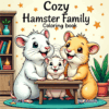 Cozy Hamster Family Coloring book Vol. 5 Whimsical Digital Joy